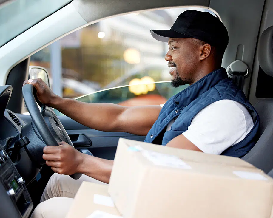 Man Driving in Van